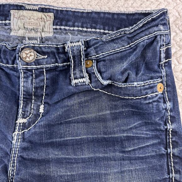 Big Star Jean shorts Cutoff Womens short-short Distressed Nina Denim Size 32 Y2K - Picture 10 of 15